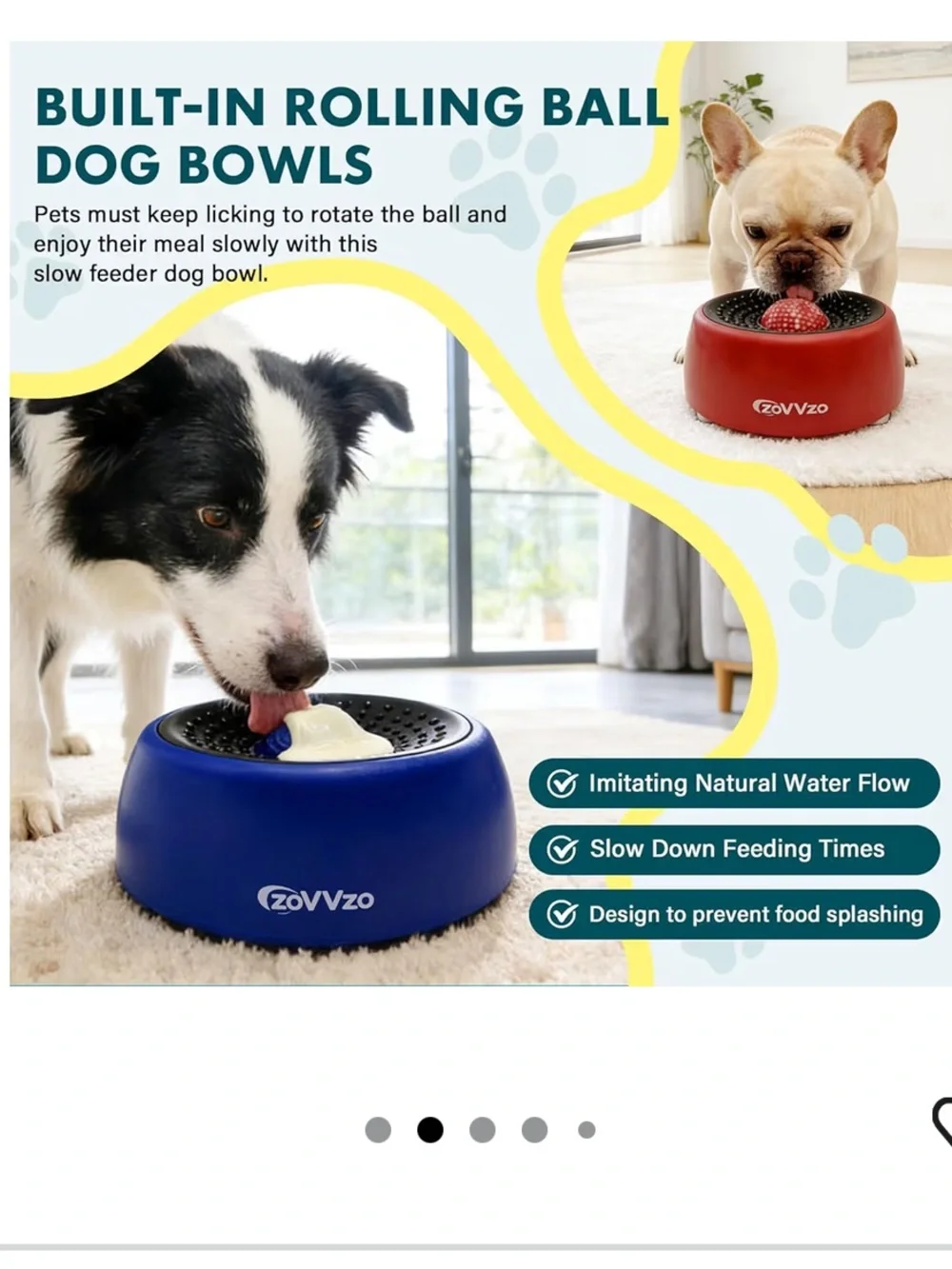 Blue Slow Feeder Dog Lick Bowl - Interactive Licking & Enrichment Toy